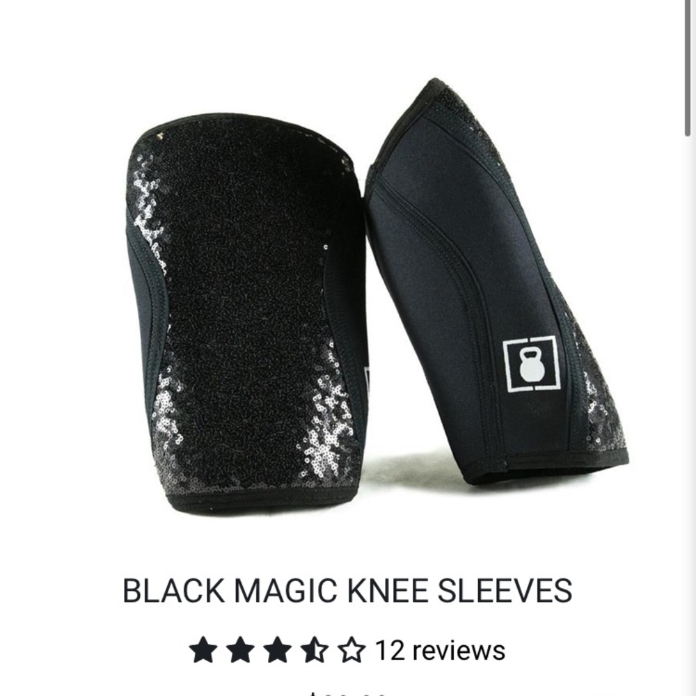 2Pood Black Magic Sequin Knee Pads LG NWOT Crossfi